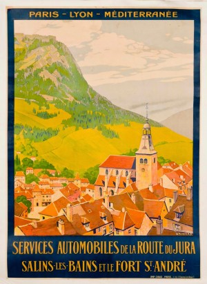 Paris Lyon Mediterranean travel poster